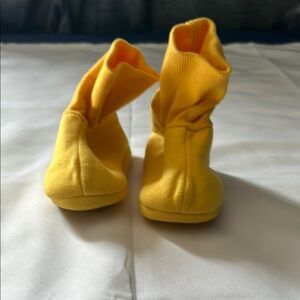 Disney Yellow Baby Walker Shoes with Soft Organic Design